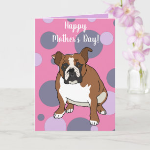 English Bulldog Mother’s Day  Card