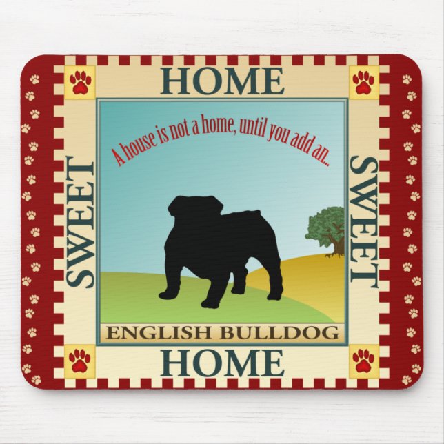 English Bulldog Mouse Mat (Front)