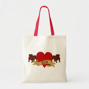English Bulldog Mum [Tattoo style] Tote Bag
