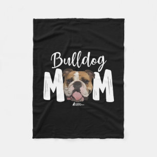 English Bulldog Mum Top Fleece Blanket