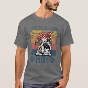 English Bulldog Mum Vintage English Bulldog Mama M T-Shirt
