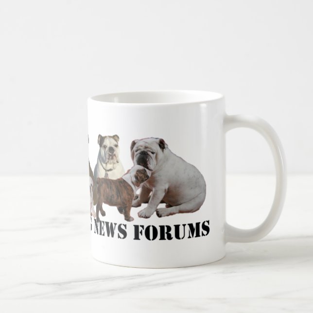 English Bulldog News Mug (Right)