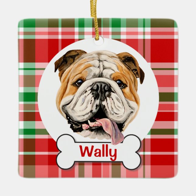English Bulldog Ornament (Front)