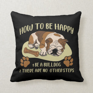 English Bulldog Owner Funny Animal Dog Lover Cushion