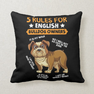 English Bulldog Owner Humorous Pet Dog Lover Cushion