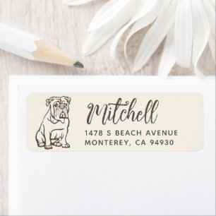 English Bulldog Owner Return Address Dog Owner