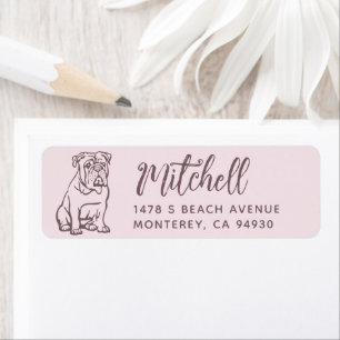 English Bulldog Owner Return Address Dog Owner
