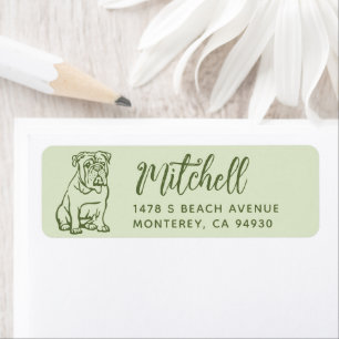 English Bulldog Owner Return Address Dog Owner
