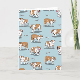 English bulldog pattern card