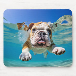 English Bulldog Pet Dog Animal Fun Play Mouse Mat