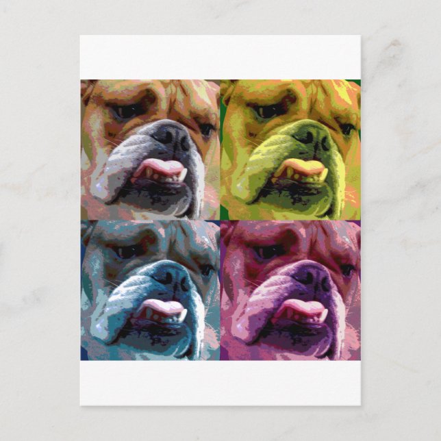 English bulldog postcard (Front)