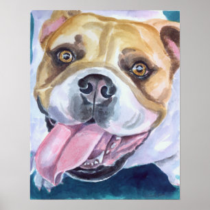 English Bulldog Print Poster