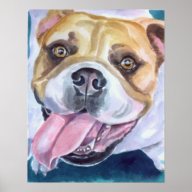 English Bulldog Print Poster (Front)