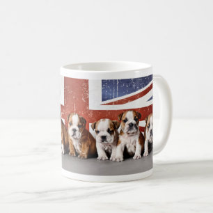 English bulldog puppies coffee mug