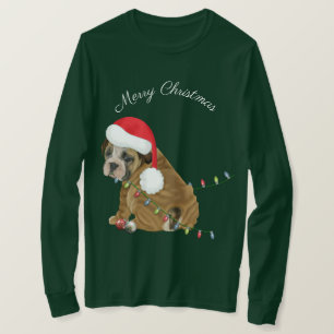 English Bulldog Puppy Christmas T-Shirt