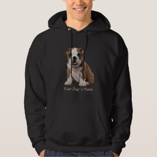 English Bulldog Puppy Colour Silohuette  Hoodie