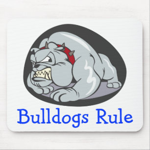 English Bulldog Puppy Dog Cartoon Mascot Mouse Mat