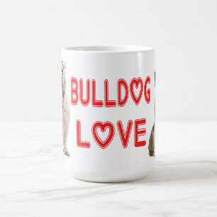 English Bulldog Puppy Dog Red Love Heart Coffee Mug