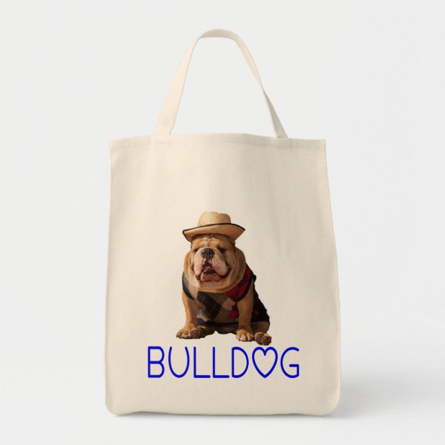 English Bulldog Puppy Dog Tote Bag (Front)