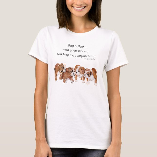 English Bulldog Puppy T-Shirt (Front)