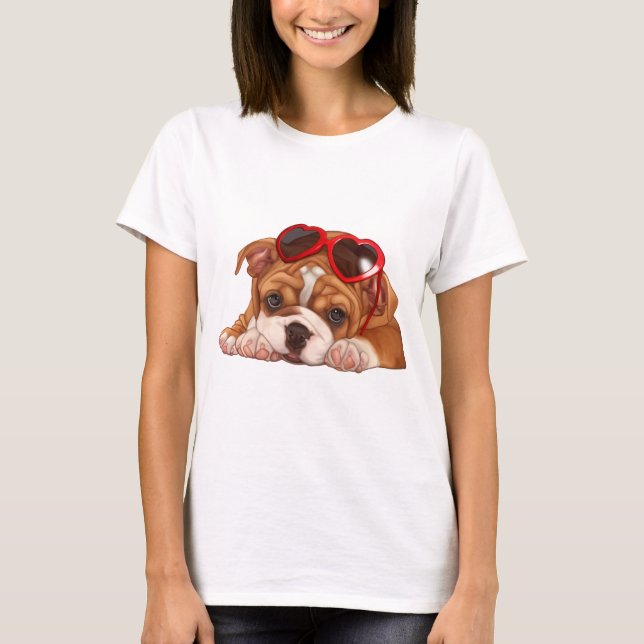English Bulldog Puppy T-Shirt (Front)