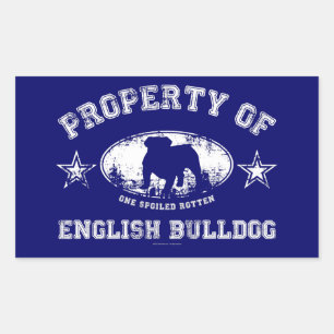 English Bulldog Rectangular Sticker