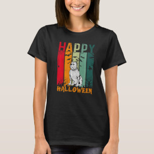 English Bulldog  Retro Style Halloween Dinner Part T-Shirt