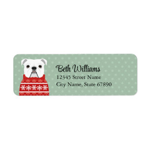 English Bulldog Return Address Labels