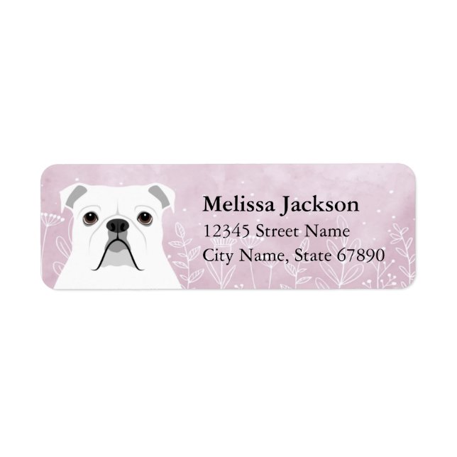 English Bulldog Return Address Labels (Front)
