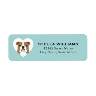 English Bulldog Return Address Labels