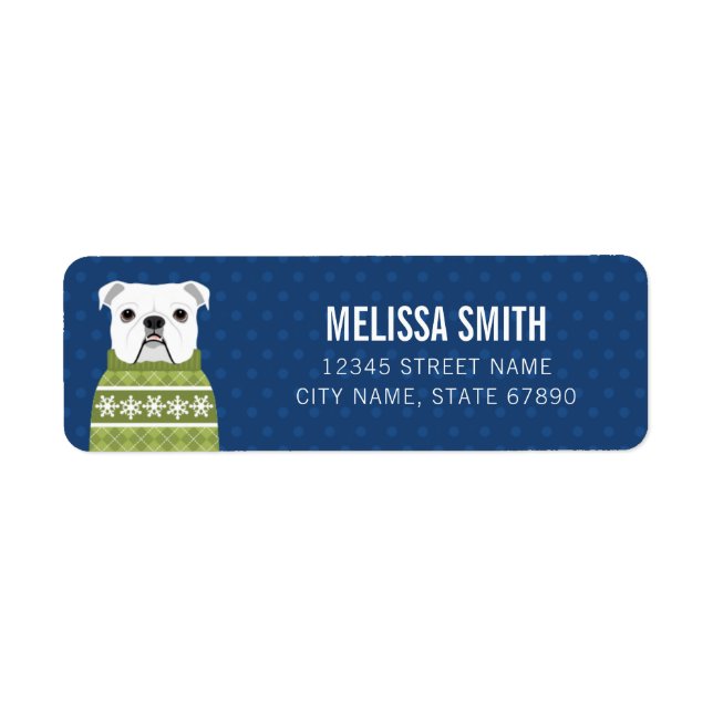 English Bulldog Return Address Labels (Front)