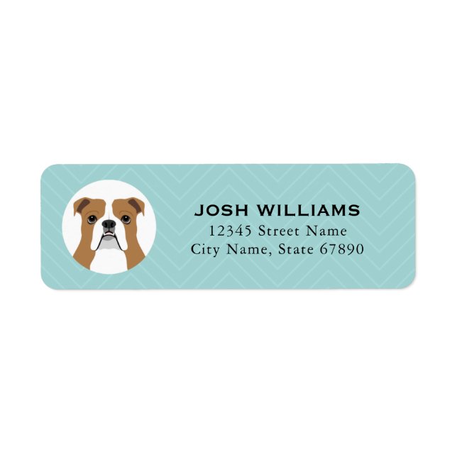 English Bulldog Return Address Labels (Front)
