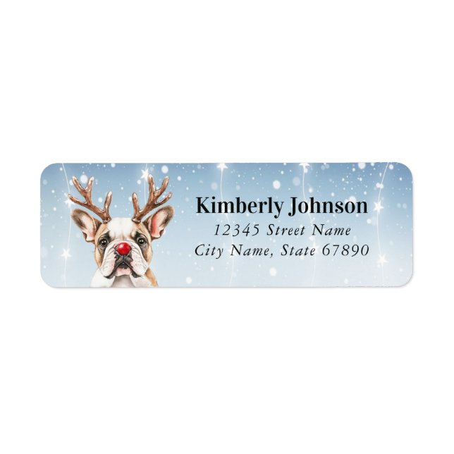 English Bulldog Return Address Labels (Front)