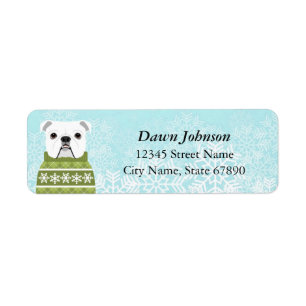 English Bulldog Return Address Labels