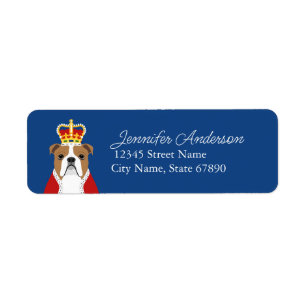 English Bulldog Return Address Labels
