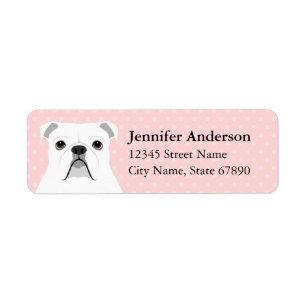 English Bulldog Return Address Labels