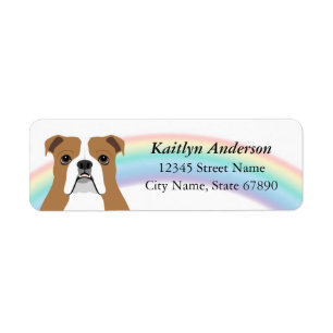 English Bulldog Return Address Labels