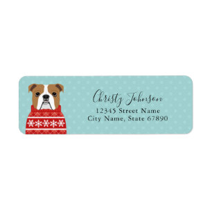 English Bulldog Return Address Labels