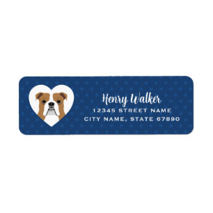 English Bulldog Return Address Labels