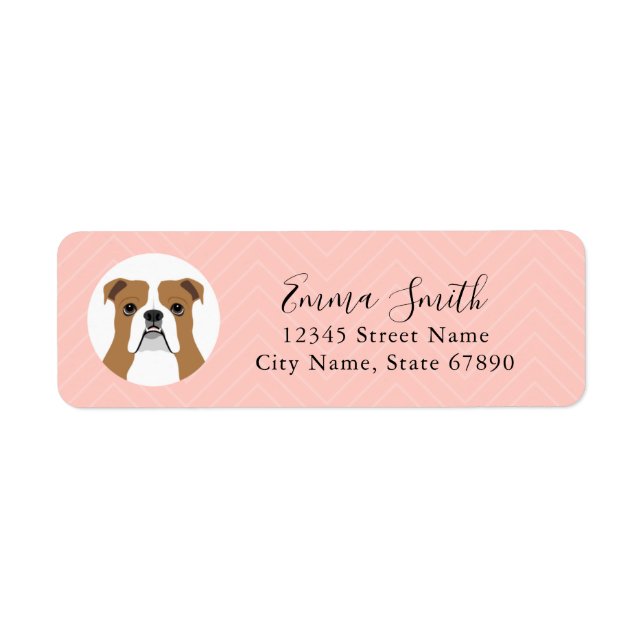 English Bulldog Return Address Labels (Front)