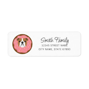 English Bulldog Return Address Labels