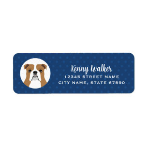 English Bulldog Return Address Labels