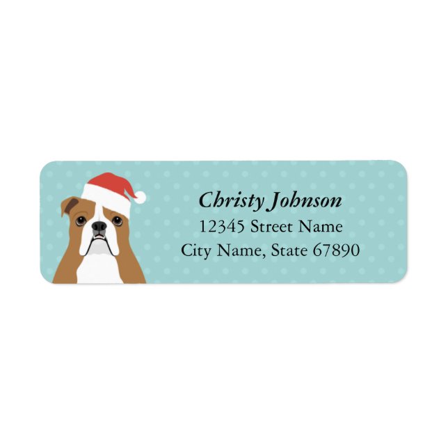 English Bulldog Return Address Labels (Front)