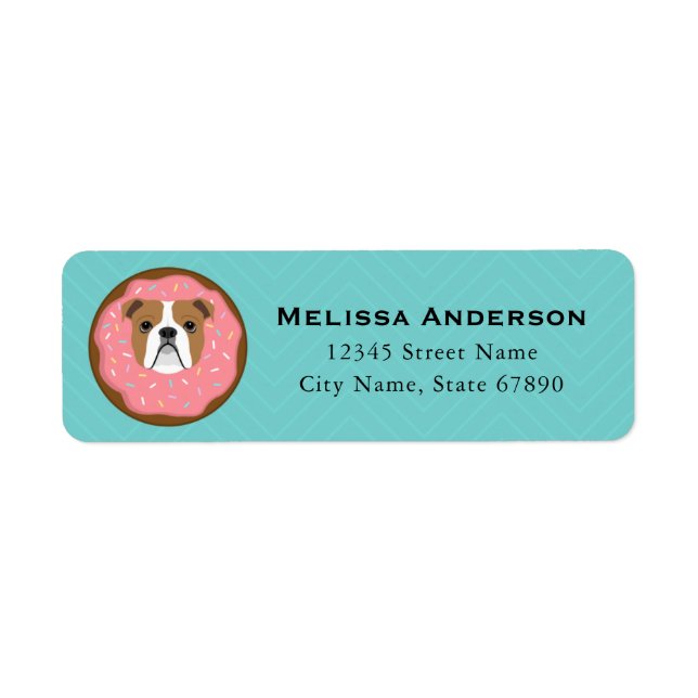 English Bulldog Return Address Labels (Front)