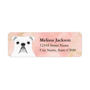 English Bulldog Return Address Labels