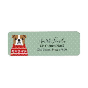 English Bulldog Return Address Labels
