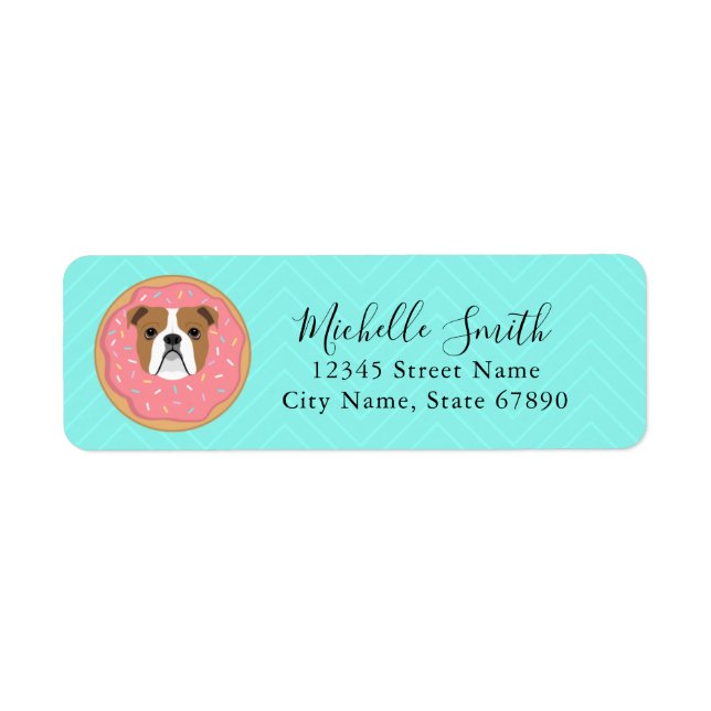 English Bulldog Return Address Labels (Front)