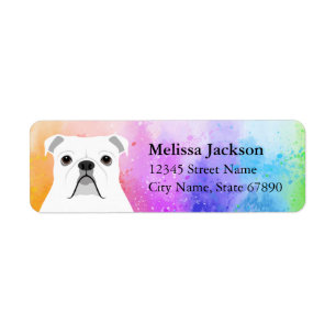 English Bulldog Return Address Labels