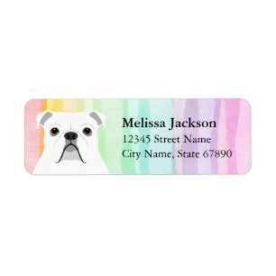 English Bulldog Return Address Labels