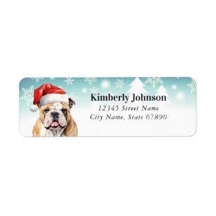 English Bulldog Return Address Labels